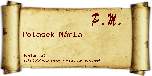 Polasek Mária névjegykártya